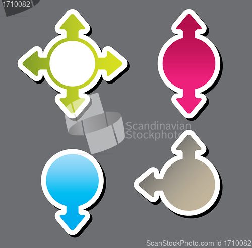 Image of colorful vector sticker . Vector illustration