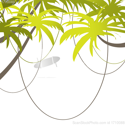 Image of Tropical Beach Banner. vector illustration