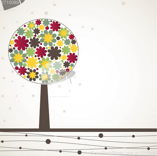 Image of Abstract tree. Vector illustration