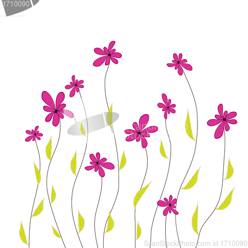 Image of Background with flowers. Vector illustration