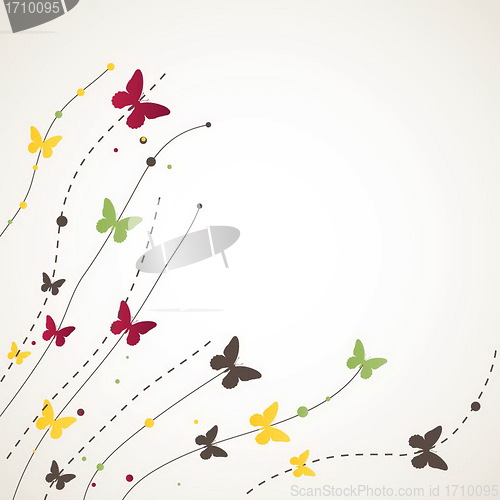 Image of Background with Butterfly. Vector illustration