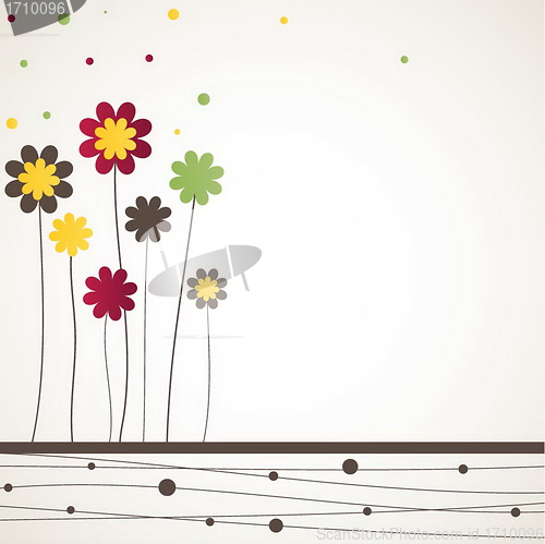 Image of Background with flowers. Vector illustration