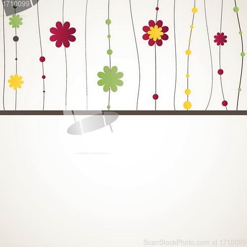 Image of Background with flowers. Vector illustration