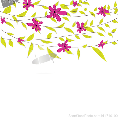 Image of Background with flowers. Vector illustration