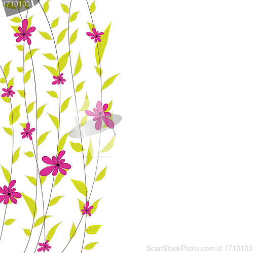 Image of Background with flowers. Vector illustration