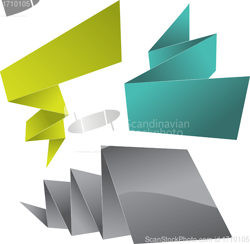 Image of Abstract origami speech bubble vector background