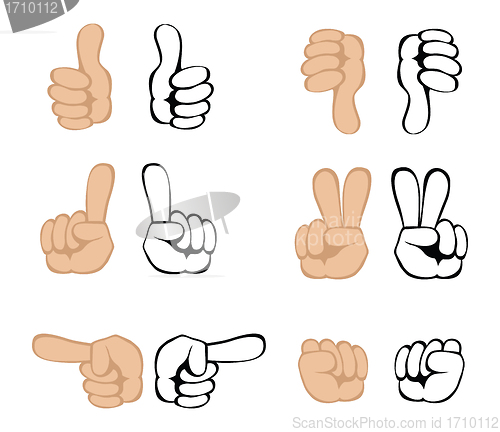 Image of Vector hand gestures