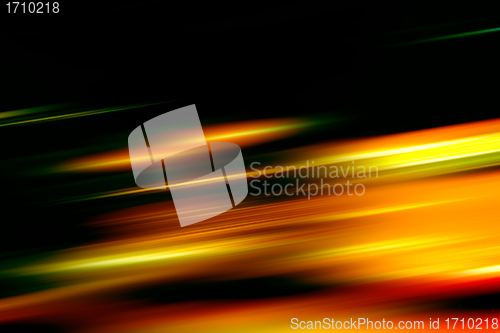 Image of acceleration speed motion on night road