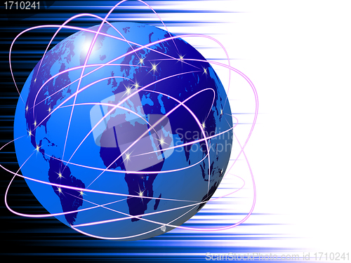 Image of global Internet communications technology