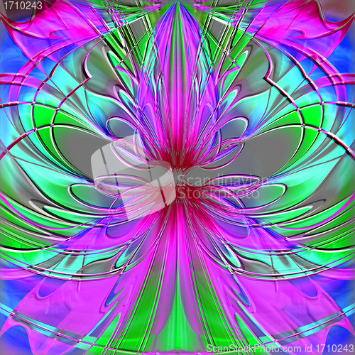 Image of abstract stained-glass design