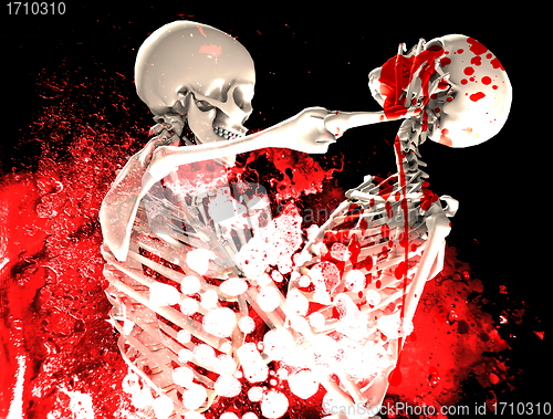 Image of Bloody Fighting Skeletons