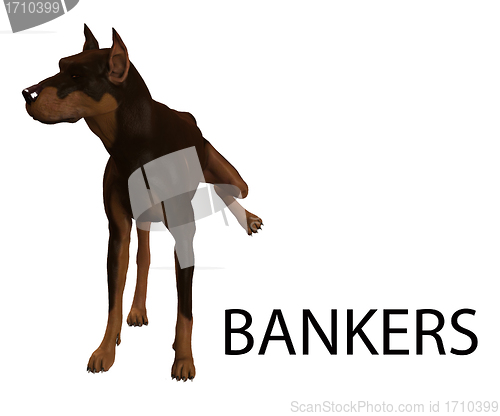 Image of Dog Shows It Contempt For Bankers