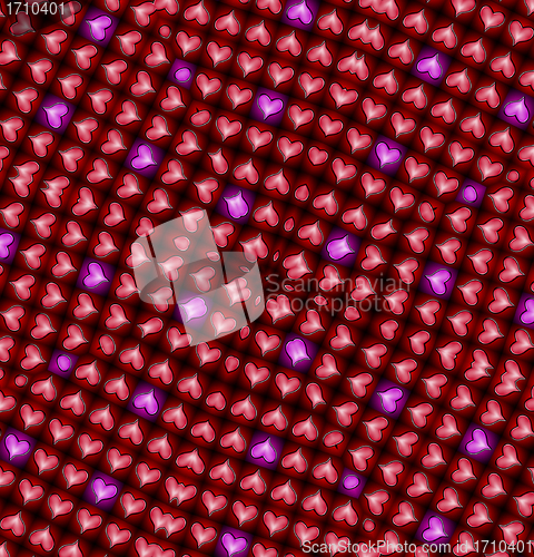 Image of Pink And Red Heart Pattern 