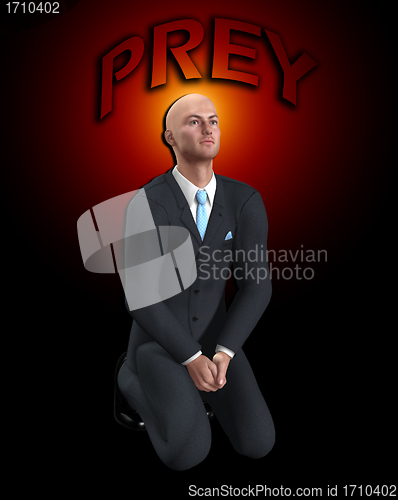 Image of Businessman Preying