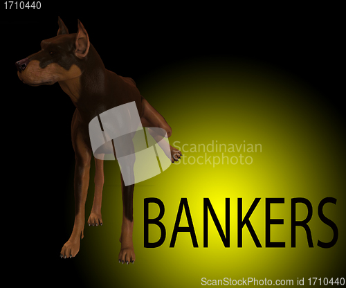 Image of Dog Shows It Contempt For Bankers