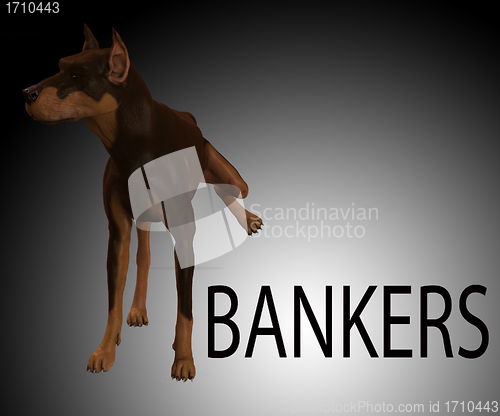 Image of Dog Shows It Contempt For Bankers