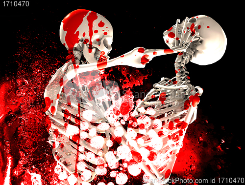 Image of Bloody Fighting Skeletons