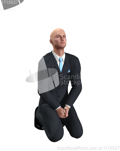 Image of Businessman Preying