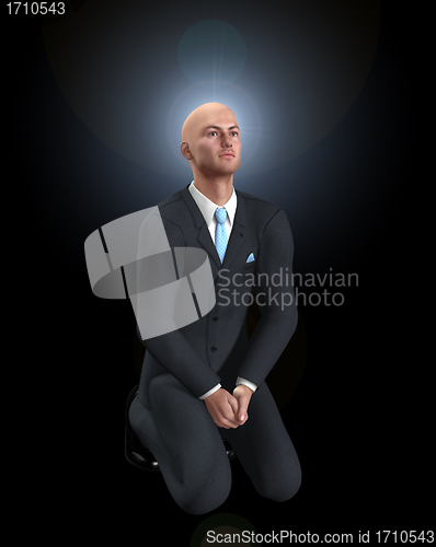 Image of Businessman Preying