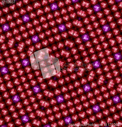 Image of Pink And Red Heart Pattern 