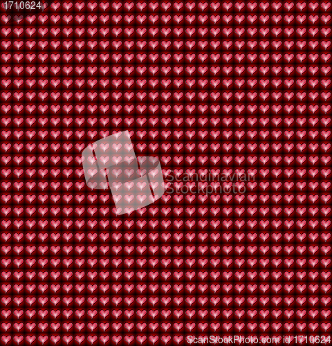 Image of Red And Pink Heart Pattern 