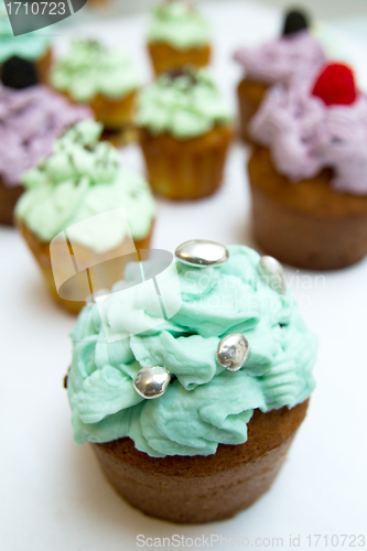 Image of Cupcakes on white background