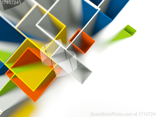 Image of Background of 3d geometric shapes.