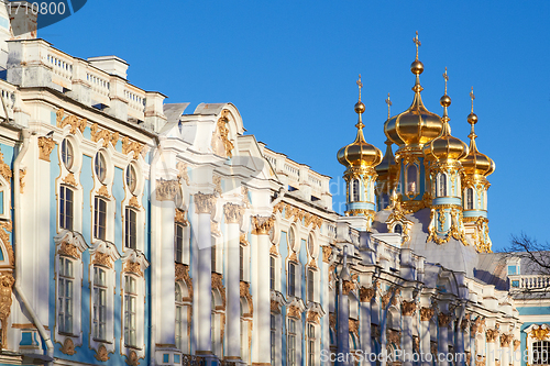 Image of bright domes of church in palace