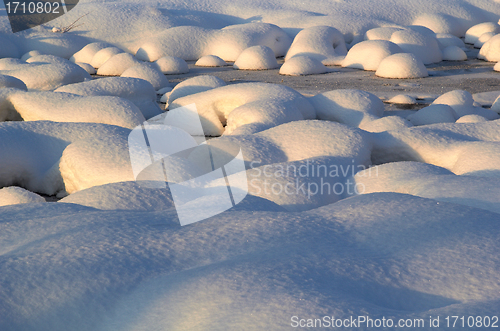 Image of snow hillock background