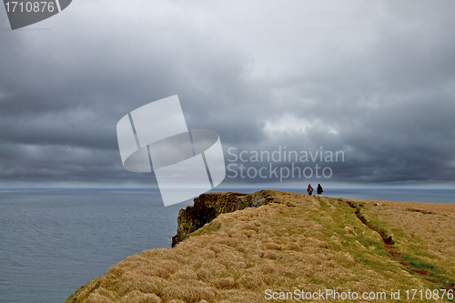 Image of Tourists at Latrabjarg