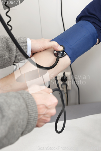 Image of Checking Blood Pressure Of a Patient