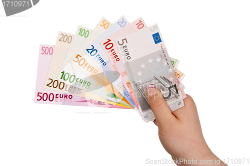 Image of Hand with Euros