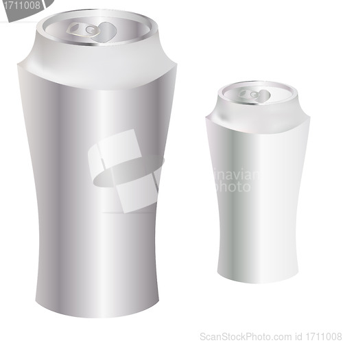 Image of Blank Metal Can. Vector Illustration