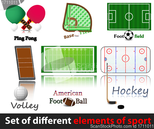 Image of Set of elements of sport.