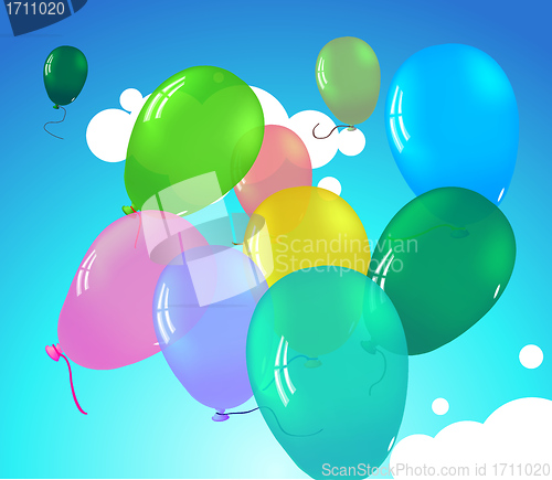 Image of Balloons In The Sky