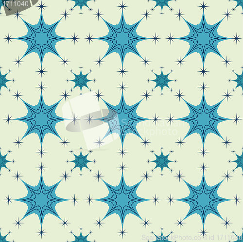 Image of Abstract Seamless Snowflake gray Pattern