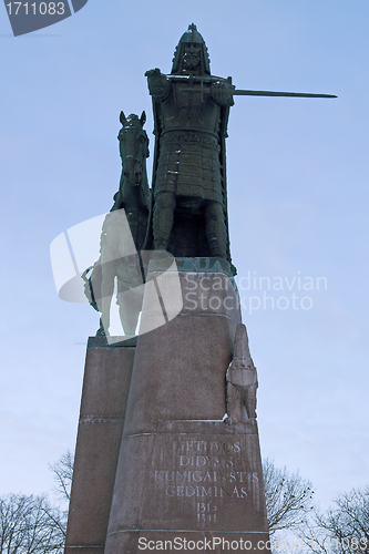 Image of Gediminas Statue, Vilnius, Lithuania