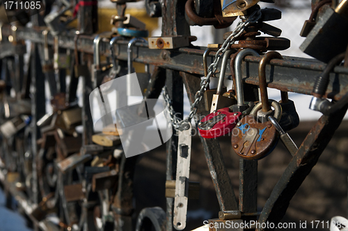 Image of padlock in Uzupio, Vilnius