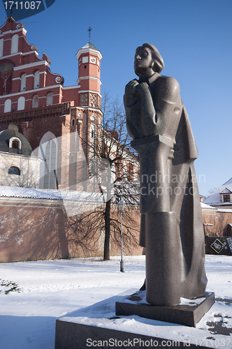 Image of Statue of Adam Mickiewicz, Vilnius, Lithuania