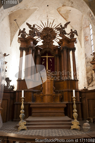 Image of  altar in the Church of Bernardines in Vilnius