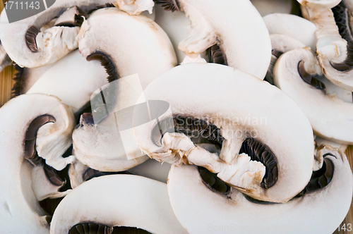 Image of Group of Sliced Mushrooms