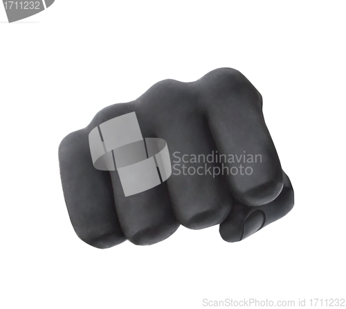 Image of male fist of stone