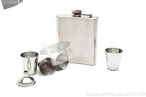 Image of flask and portable set of cups