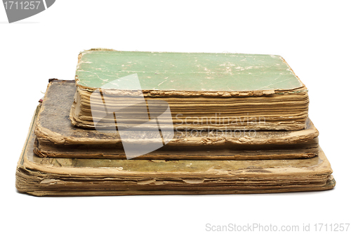 Image of Antique old books on white