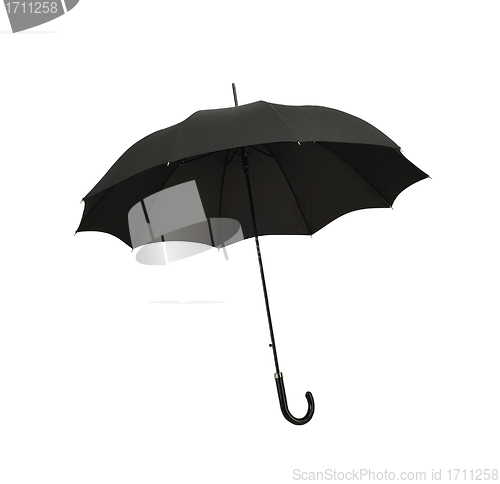 Image of Black umbrella on white background