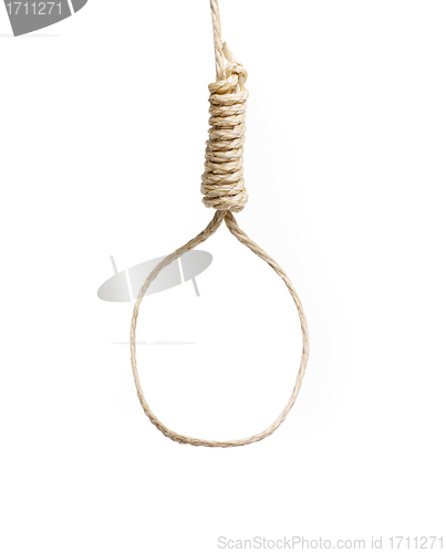 Image of noose isolated on white