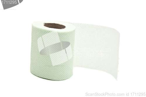 Image of Simple toilet paper on white background