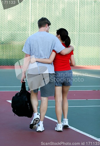 Image of Tennis court romance