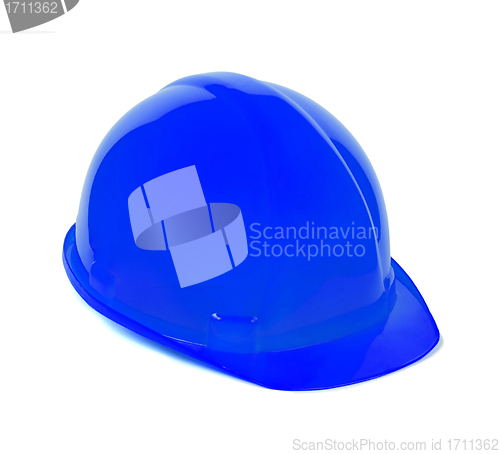 Image of Isolated safety blue helmet for workers