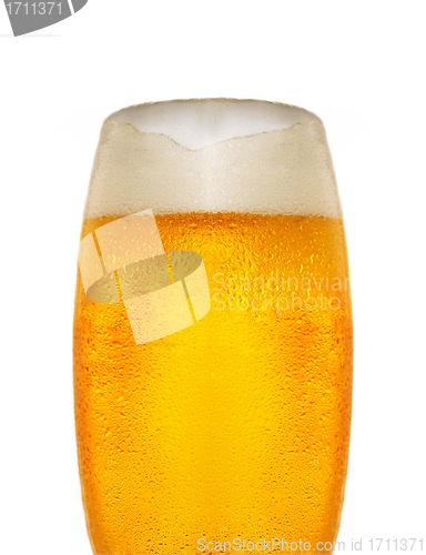 Image of Cold glass of beer close up